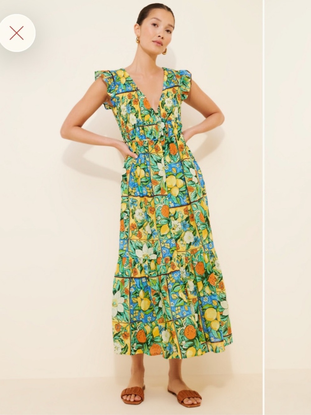 Anthropologie Peregrine Flutter Sleeve Maxi Dress - Picture 11 of 11